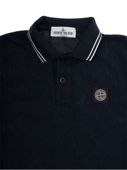T-shirt bambino Stone Island navy con logo STONE ISLAND KIDS | 2100001S0018V0020